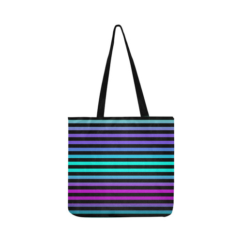 Wide Flat Stripes Pattern Colored Reusable Shopping Bag Model 1660 (Two sides)