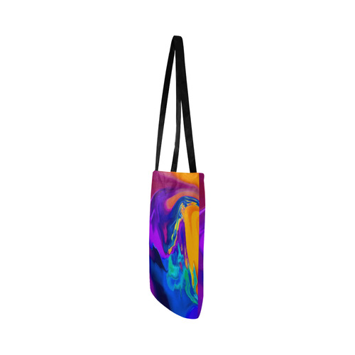 The PERFECT WAVE abstract multicolored Reusable Shopping Bag Model 1660 (Two sides)