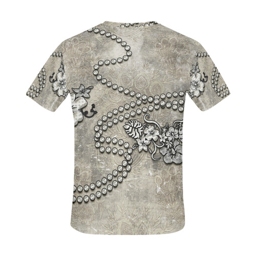 Decorative design, damask All Over Print T-Shirt for Men (USA Size) (Model T40)