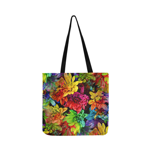 Photography Colorfully Asters Flowers Pattern Reusable Shopping Bag Model 1660 (Two sides)