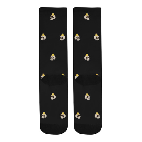 halloween - skull with candle pattern Trouser Socks