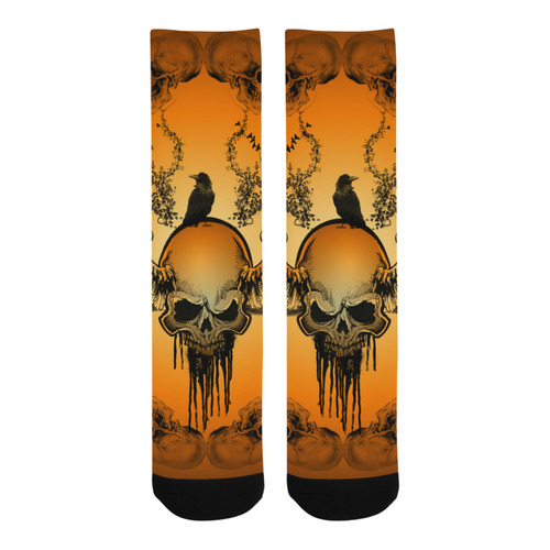 Amazing skull with crow Trouser Socks