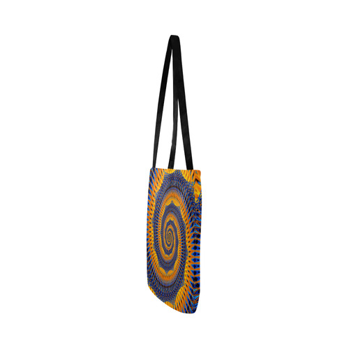 POWER SPIRAL POLYGON Orange Blue Reusable Shopping Bag Model 1660 (Two sides)