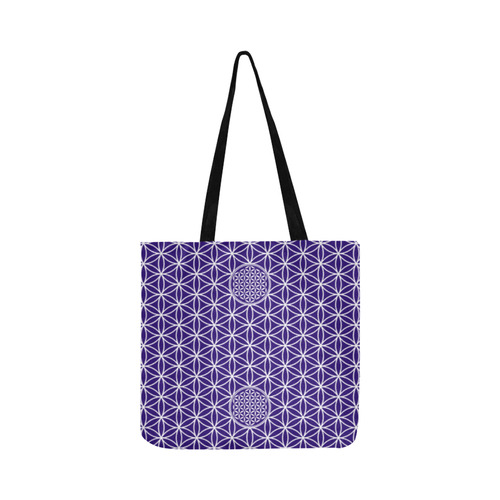 Symbol FLOWER OF LIFE solid pattern white Reusable Shopping Bag Model 1660 (Two sides)