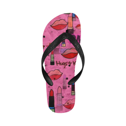 Lipstick Popart by Nico Bielow Flip Flops for Men/Women (Model 040)