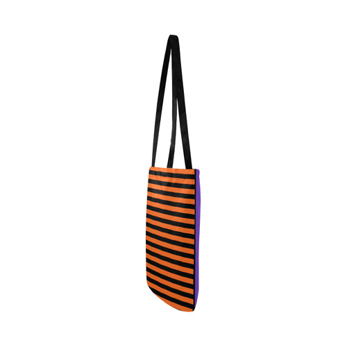 Wide Black Flat Stripes Pattern Reusable Shopping Bag Model 1660 (Two sides)