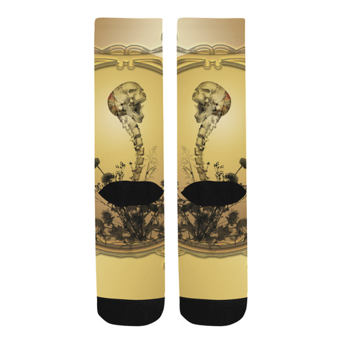 Awesome golden skull Trouser Socks