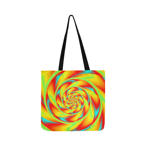 CRAZY POWER SPIRAL - neon colored Reusable Shopping Bag Model 1660 (Two sides)