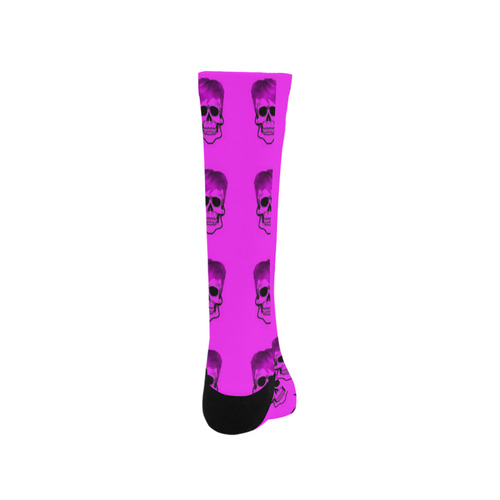 Funny Skull Pattern, pink Trouser Socks