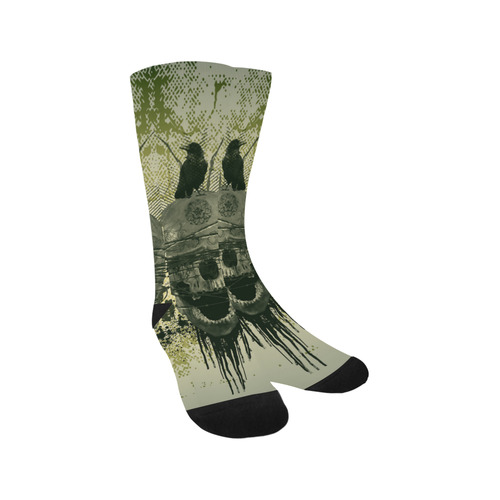 Amazing green skull Trouser Socks