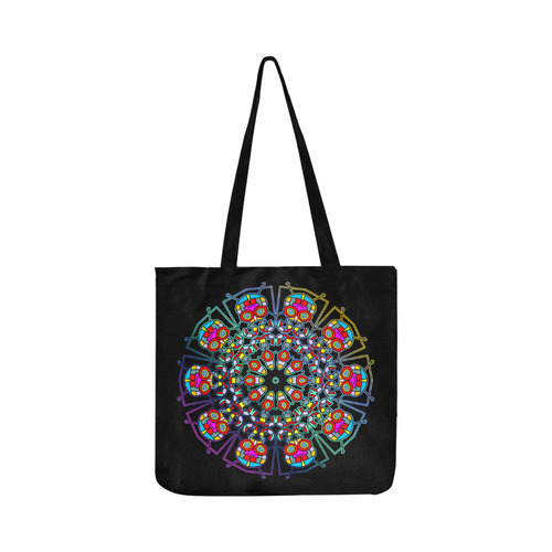 CRAZY HAPPY FREAK Mandala multicolored Reusable Shopping Bag Model 1660 (Two sides)