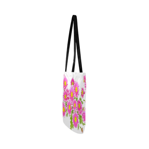 Asters Bouquet Pink White Flowers Reusable Shopping Bag Model 1660 (Two sides)