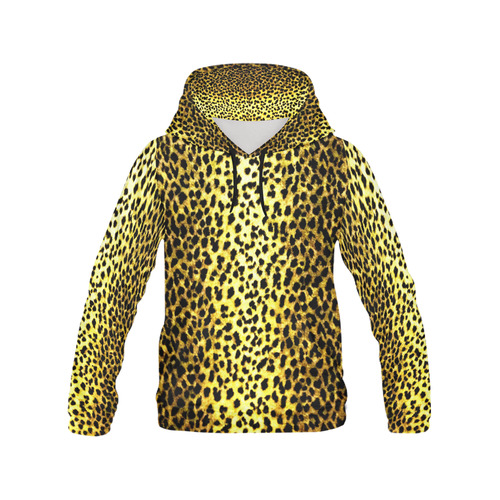 LEOPARD wallpaper print All Over Print Hoodie for Men (USA Size) (Model H13)