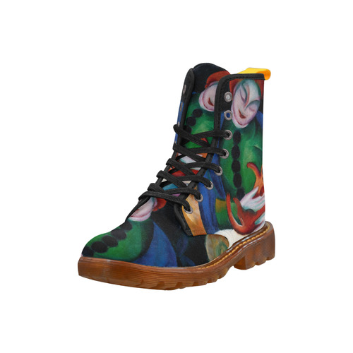 Girl With Cat II  by Franz Marc Martin Boots For Women Model 1203H