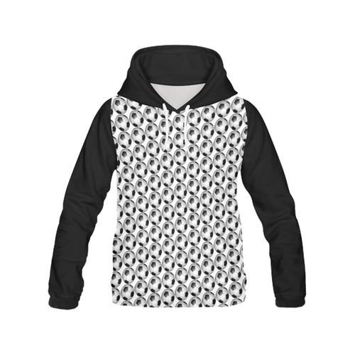 Soccer Tiled by Martina Webster All Over Print Hoodie for Women (USA Size) (Model H13)