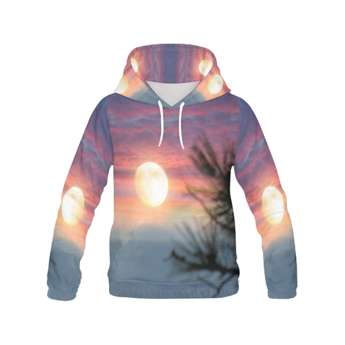 Rainbow Moon by Martina Webster All Over Print Hoodie for Women (USA Size) (Model H13)