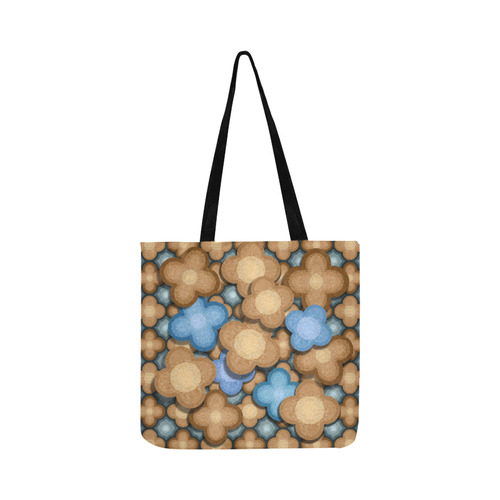 brown blue pattern Reusable Shopping Bag Model 1660 (Two sides)