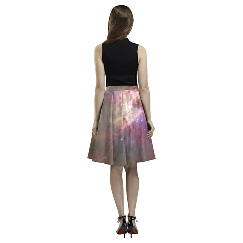 Orion Nebula Hubble 2006 Melete Pleated Midi Skirt (Model D15)