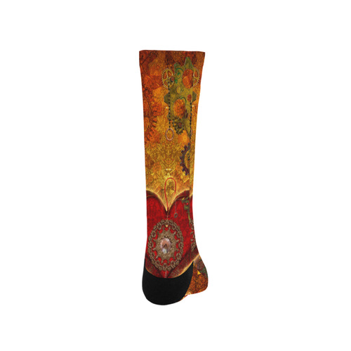 Steampunk decorative heart Trouser Socks