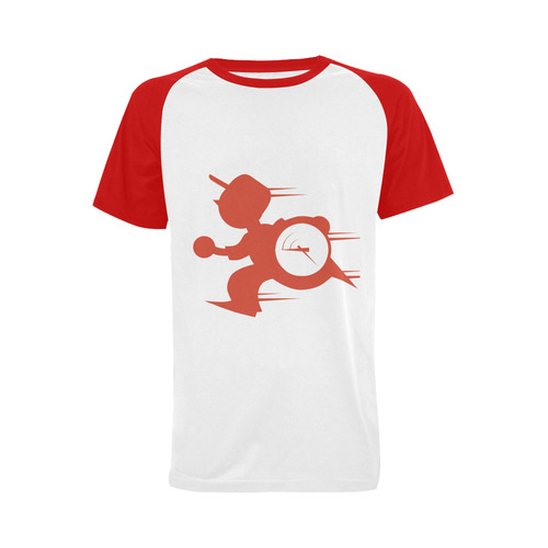 mtp connect tshirt wht/red Men's Raglan T-shirt (USA Size) (Model T11)