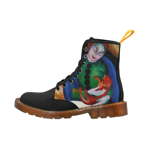 Girl With Cat II  by Franz Marc Martin Boots For Women Model 1203H