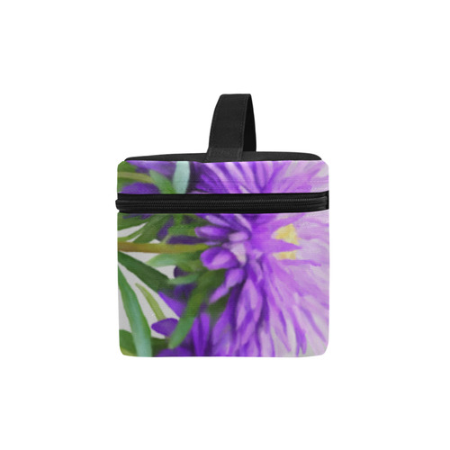 Purple Garden Flowers, floral watercolor Lunch Bag/Large (Model 1658)