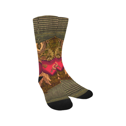 Steampunk, heart with wings Trouser Socks