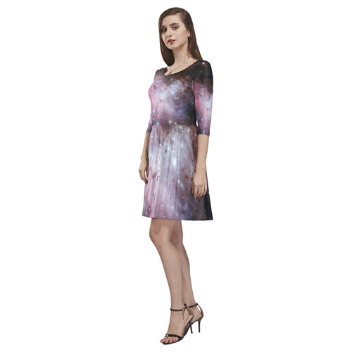 Eagle Nebula Tethys Half-Sleeve Skater Dress(Model D20)