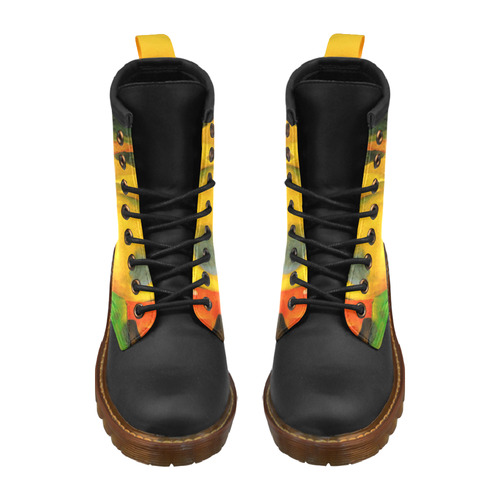 The Yellow Cow by Franz Marc High Grade PU Leather Martin Boots For Women Model 402H