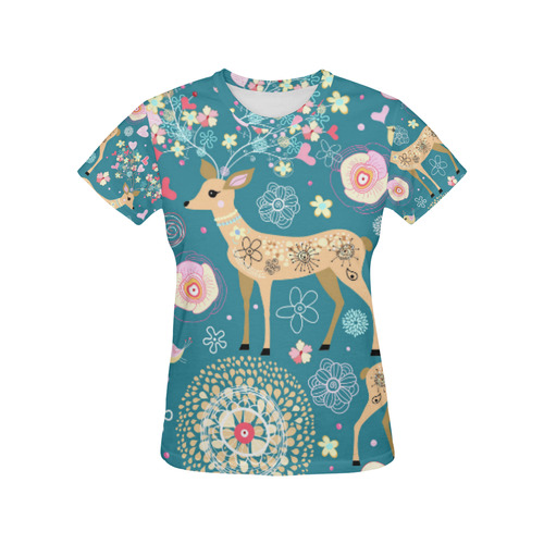 Love Birds Hearts Flowers Deer Valentine