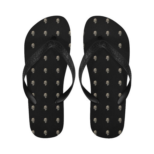 sparkling skulls B by JamColors Flip Flops for Men/Women (Model 040)