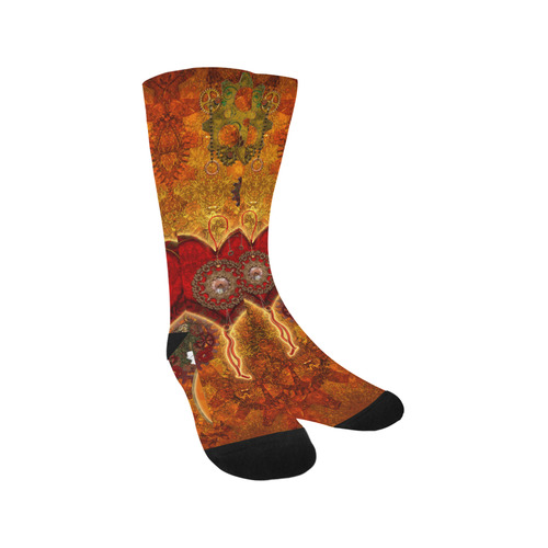 Steampunk decorative heart Trouser Socks