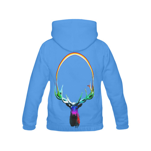 Rrainbow Elk All Over Print Hoodie for Women (USA Size) (Model H13)