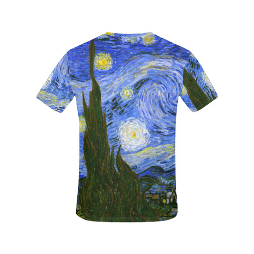 Van Gogh Starry Night Tree All Over Print T-Shirt for Women (USA Size) (Model T40)