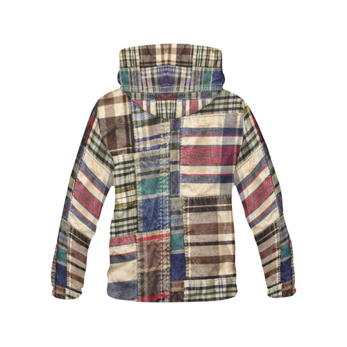 patchwork plaid / tartan All Over Print Hoodie for Men (USA Size) (Model H13)