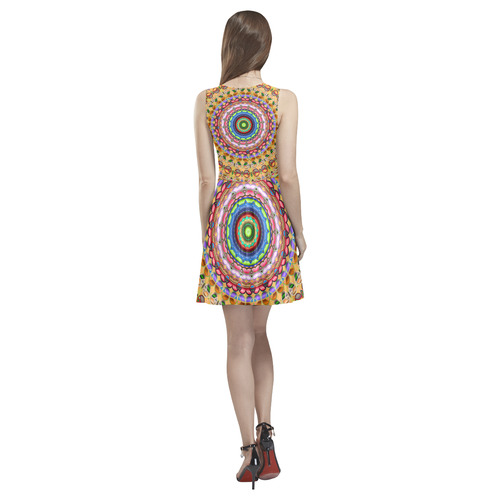Peace Mandala Thea Sleeveless Skater Dress(Model D19)
