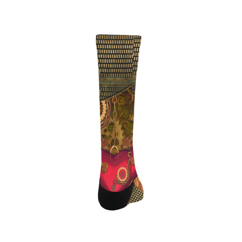 Steampunk, heart with wings Trouser Socks