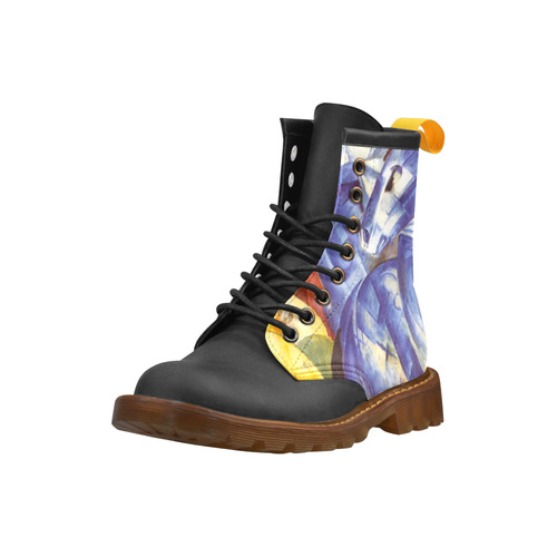 The Tower Of The Blue Horses by Franz Marc High Grade PU Leather Martin Boots For Women Model 402H