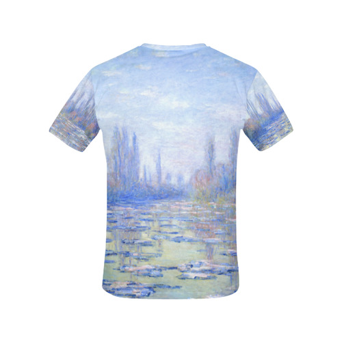 Claude Monet The Ice Floes All Over Print T-Shirt for Women (USA Size) (Model T40)