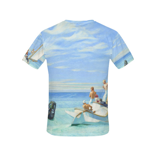 Edward Hopper Ground Swell Sail Boat Ocean All Over Print T-Shirt for Women (USA Size) (Model T40)