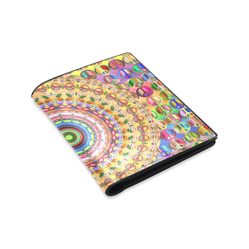 Peace Mandala Men's Leather Wallet (Model 1612)