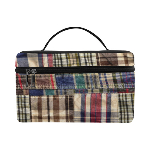 patchwork plaid / tartan Lunch Bag/Large (Model 1658)