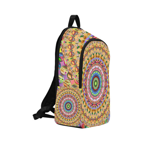 Peace Mandala Fabric Backpack for Adult (Model 1659)