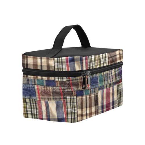 patchwork plaid / tartan Lunch Bag/Large (Model 1658)