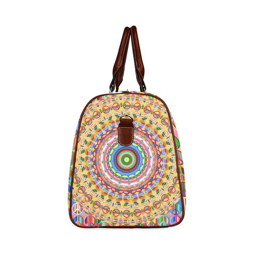 Peace Mandala Waterproof Travel Bag/Large (Model 1639)