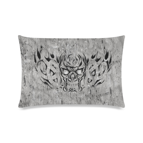 Tribal Skull Gothic Art Custom Zippered Pillow Case 16"x24"(Twin Sides)