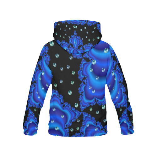 Blue Bubbles Martina Webster All Over Print Hoodie for Women (USA Size) (Model H13)