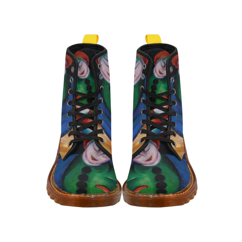 Girl With Cat II  by Franz Marc Martin Boots For Women Model 1203H