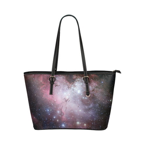 Eagle Nebula Leather Tote Bag/Large (Model 1651)