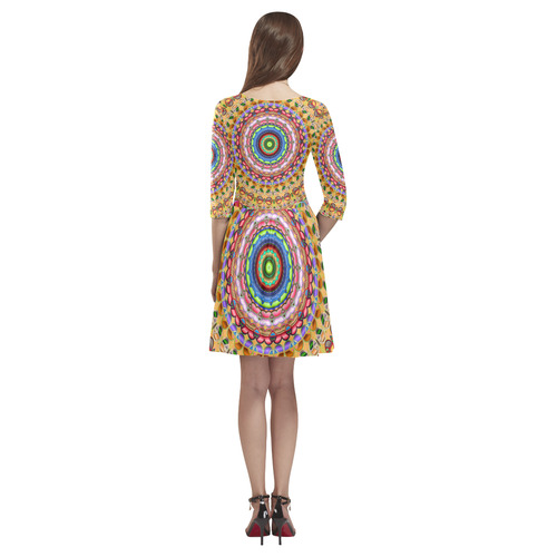 Peace Mandala Tethys Half-Sleeve Skater Dress(Model D20)